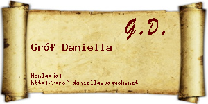 Gróf Daniella névjegykártya